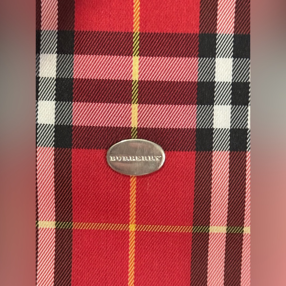 Burberry Red and Black Plaid Tote - Picture 8 of 11